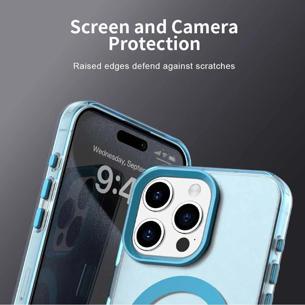 MagSafe Case for Apple iPhone 15 Pro, Techsuit, CandyCase, Blue - Image 6