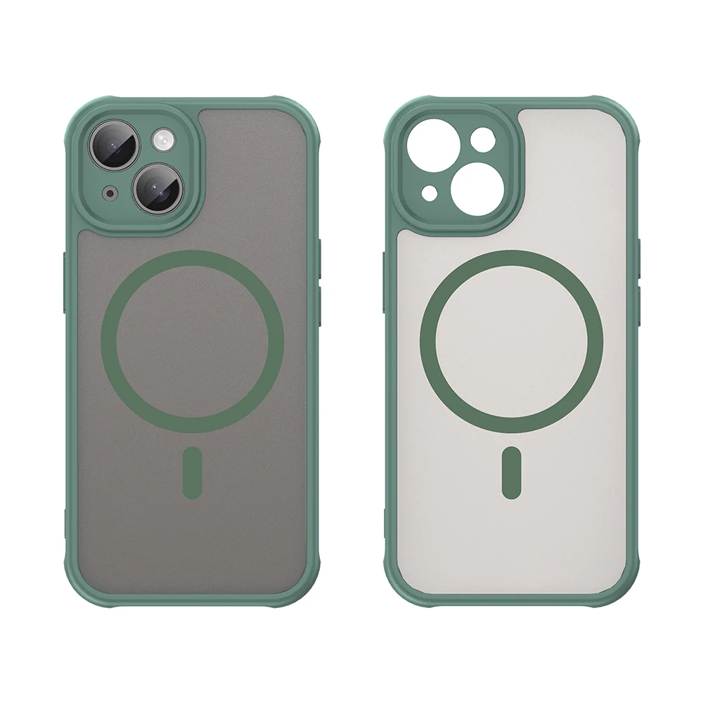 MagSafe Case for Apple iPhone 15, Techsuit, HaloFrost II, Green - Image 2