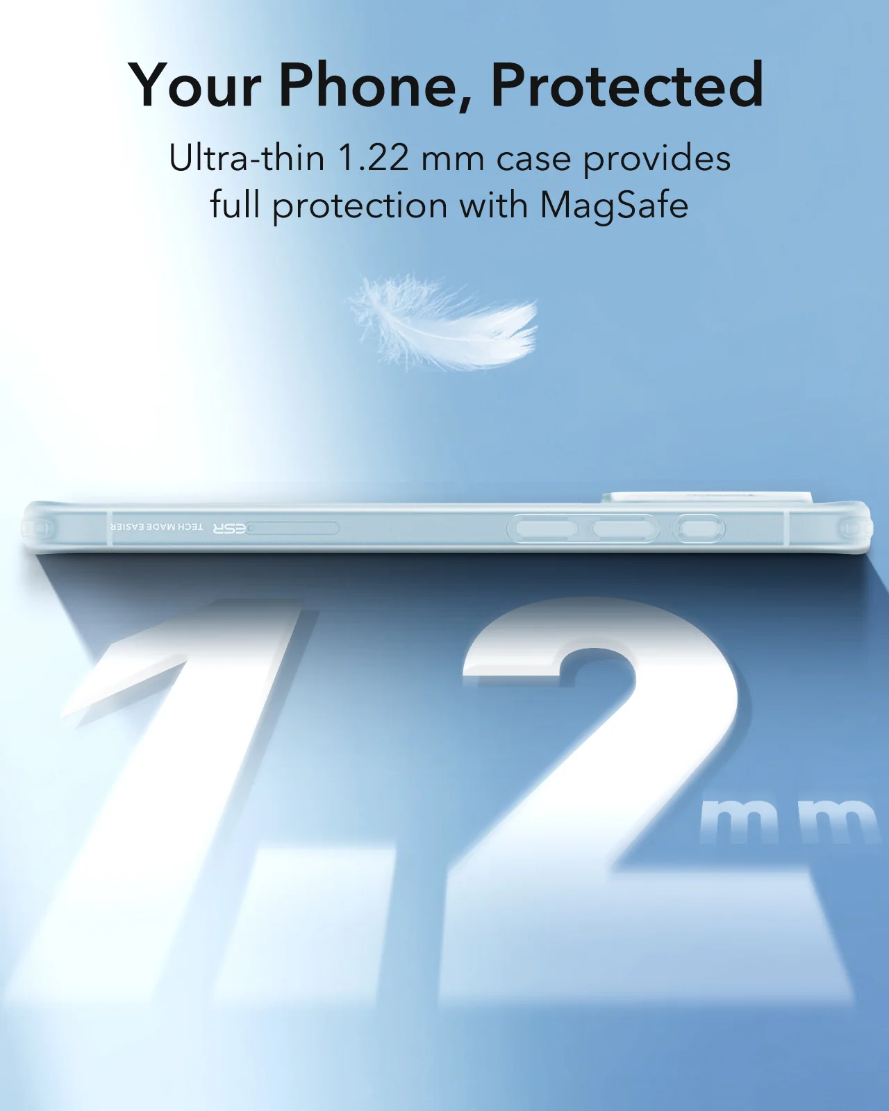 MagSafe Case for Apple iPhone 16, ESR, Zero, Satin Blue - Image 7