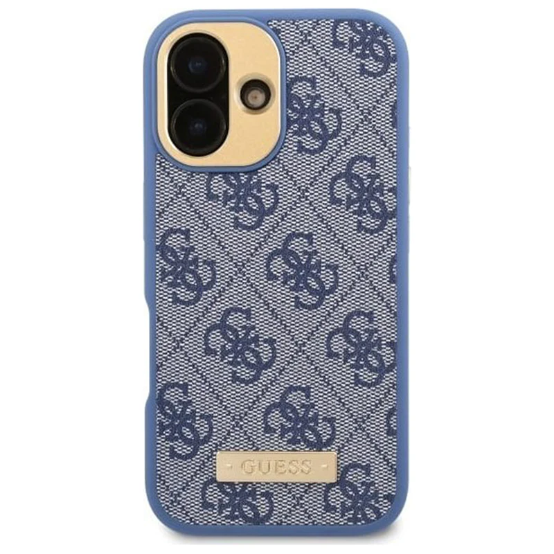 MagSafe Case for Apple iPhone 16, Guess, 4G Logo Plate, Blue - Image 2