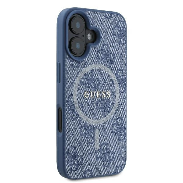 MagSafe Case for Apple iPhone 16, Guess, 4G Ring Classic Logo, Blue - Image 4