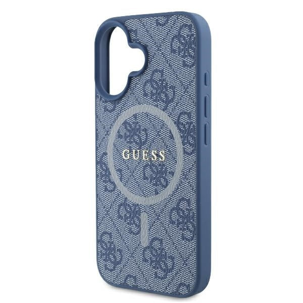 MagSafe Case for Apple iPhone 16, Guess, 4G Ring Classic Logo, Blue - Image 5