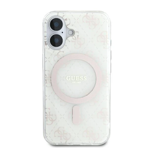 MagSafe Case for Apple iPhone 16, Guess, IML 4G Background, White - Image 3