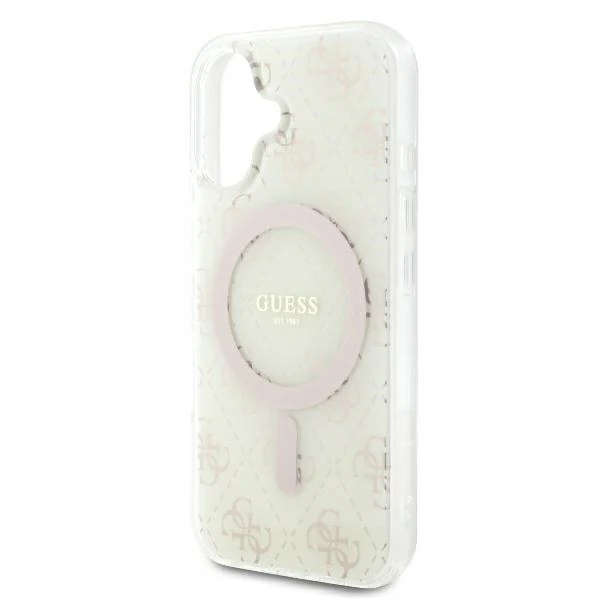 MagSafe Case for Apple iPhone 16, Guess, IML 4G Background, White - Image 5