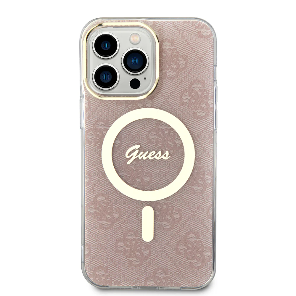 MagSafe Case for Apple iPhone 16, Guess, IML 4G, Pink - Image 2