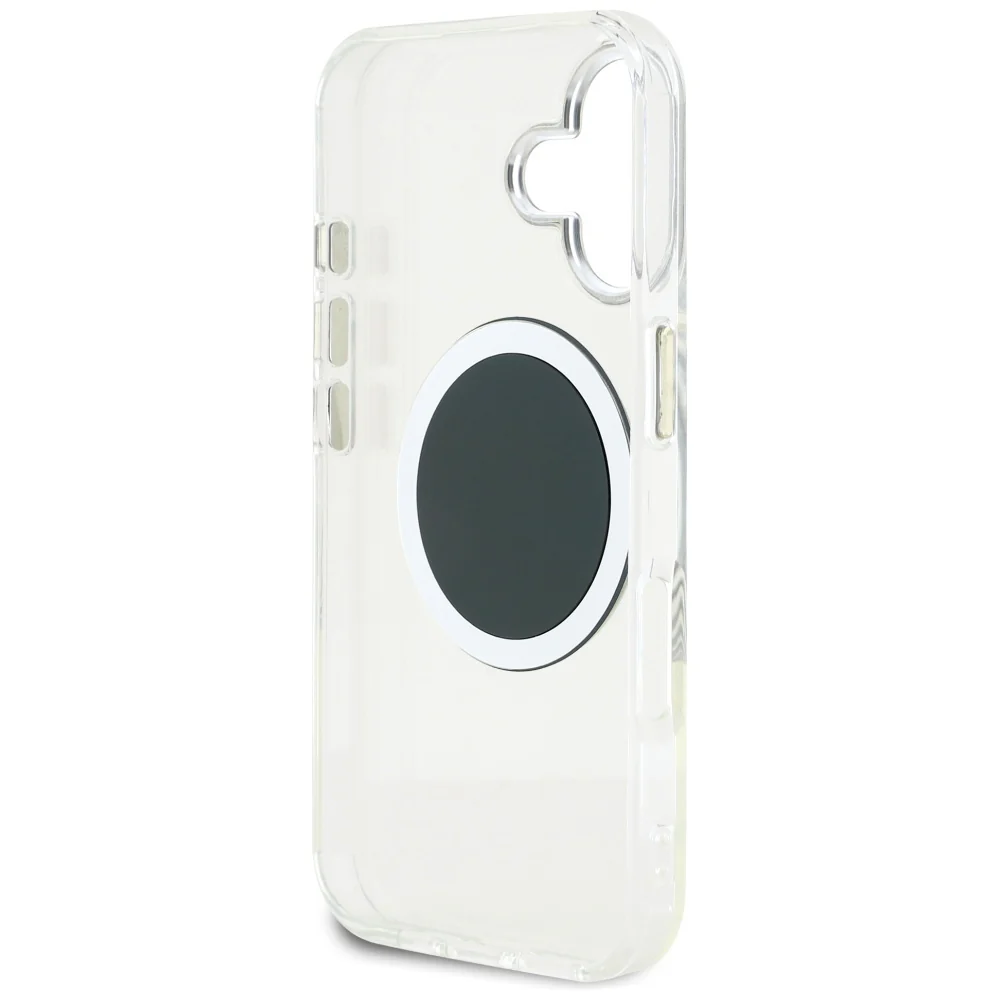 MagSafe Case for Apple iPhone 16, Guess, IML Metal Colored Circle, Black - Image 6
