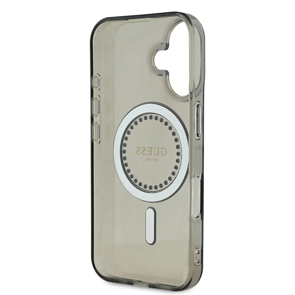 MagSafe Case for Apple iPhone 16, Guess, IML Rhinestone, Black - Image 5