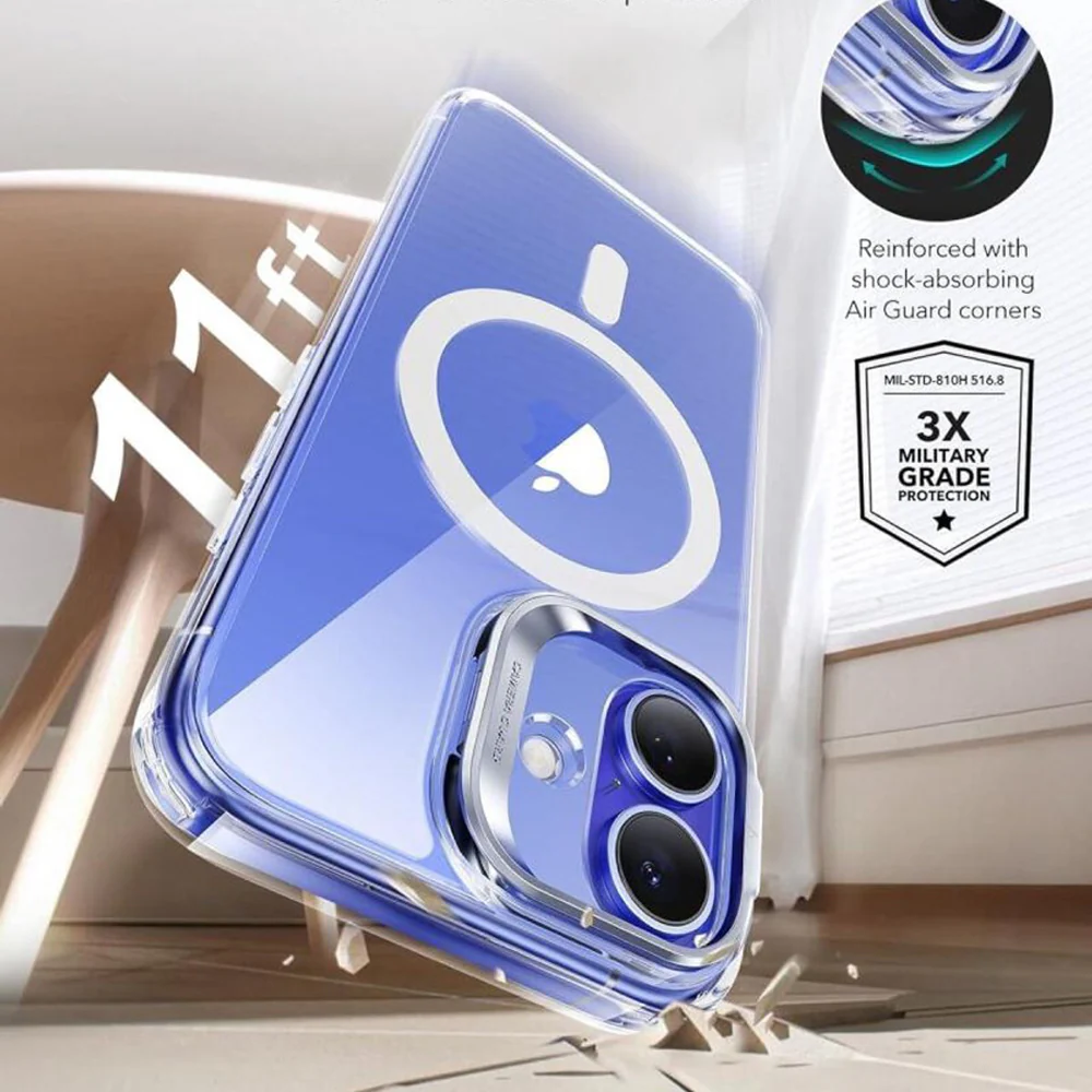 MagSafe Case for Apple iPhone 16 Plus, ESR, Classic Hybrid Kickstand Slide, Transparent - Image 5