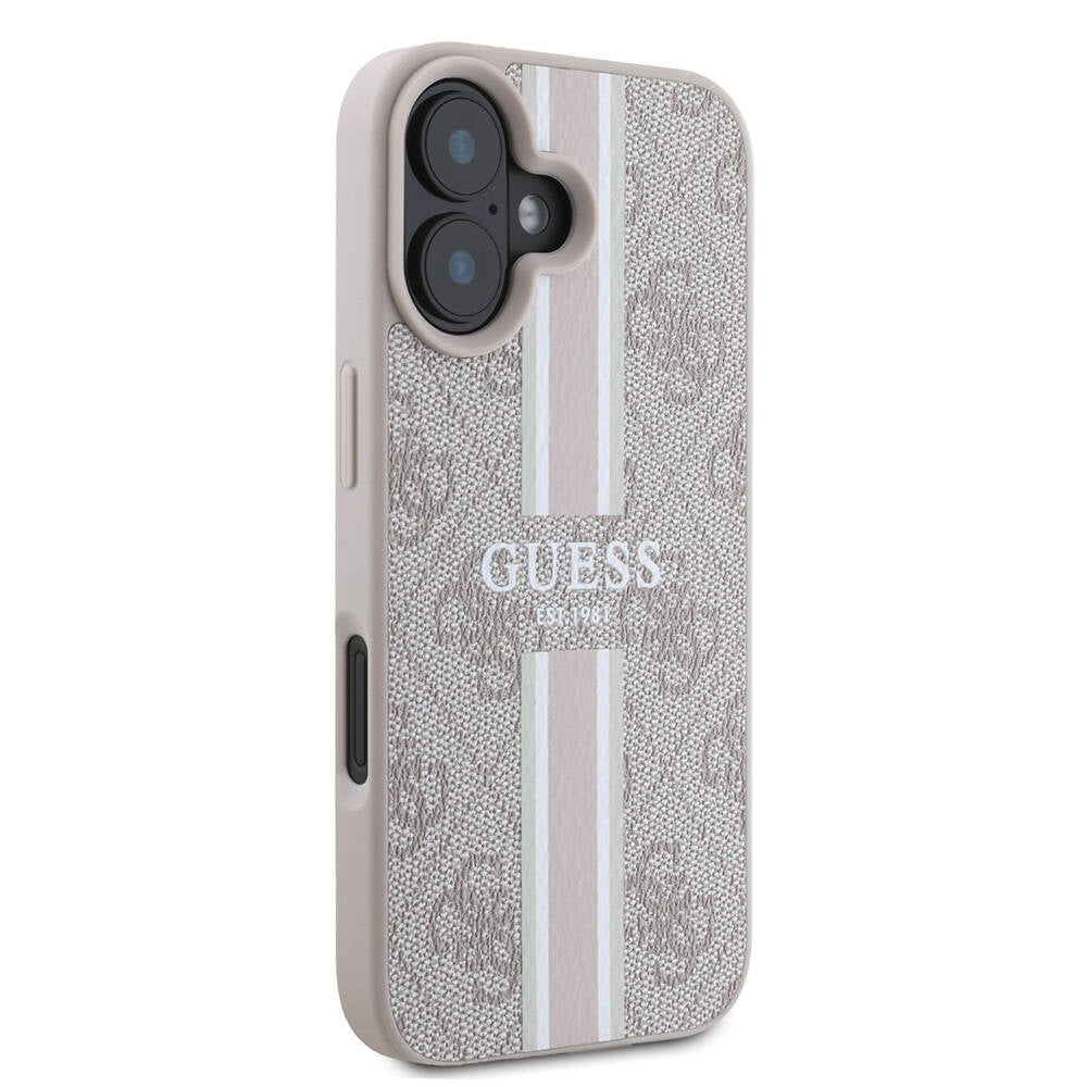 MagSafe Case for Apple iPhone 16 Plus, Guess, 4G Printed Stripes, Pink - Image 4