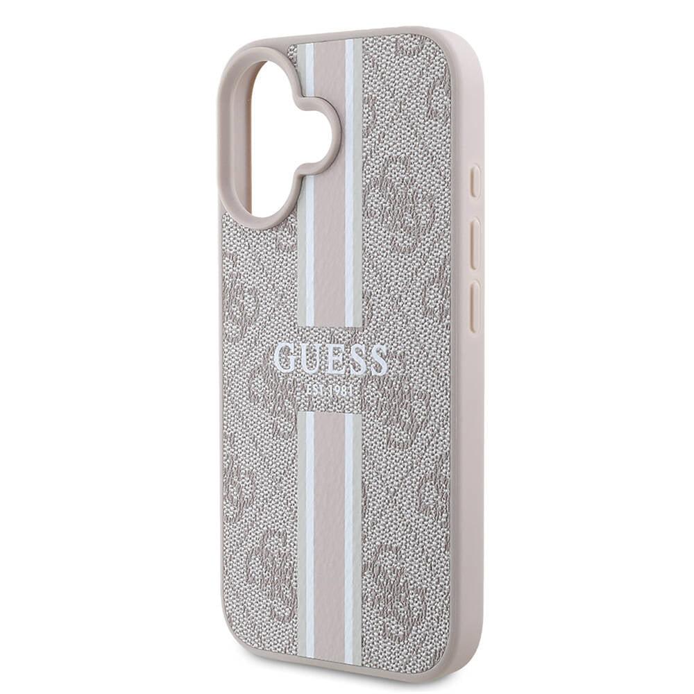 MagSafe Case for Apple iPhone 16 Plus, Guess, 4G Printed Stripes, Pink - Image 5