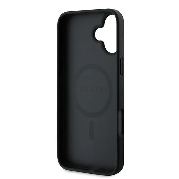 MagSafe Case for Apple iPhone 16 Plus, Guess, 4G Ring Classic Logo, Black - Image 6