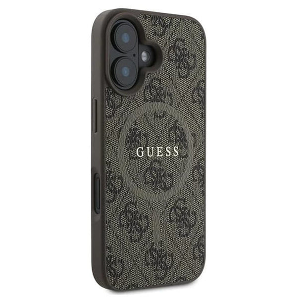 MagSafe Case for Apple iPhone 16 Plus, Guess, 4G Ring Classic Logo, Brown - Image 4