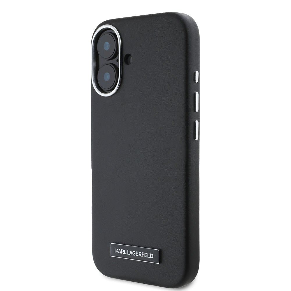 MagSafe Case for Apple iPhone 16 Plus, Karl Lagerfeld, FW Metal Plate, Black - Image 5