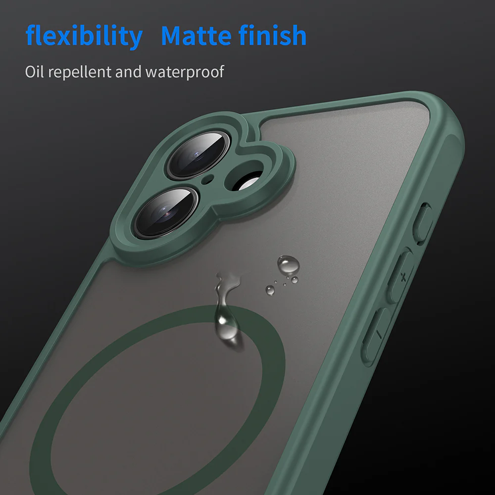 MagSafe Case for Apple iPhone 16 Plus, Techsuit, HaloFrost II, Green - Image 6