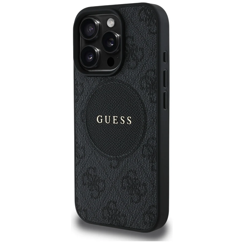 MagSafe Case for Apple iPhone 16 Pro, Guess, 4G Circle Classic Logo, Black - Image 4