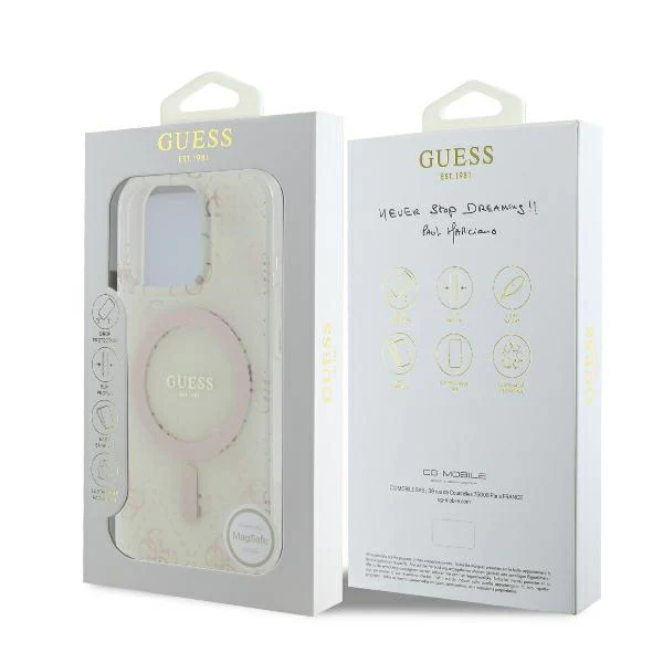 MagSafe Case for Apple iPhone 16 Pro, Guess, IML 4G Background, White - Image 7