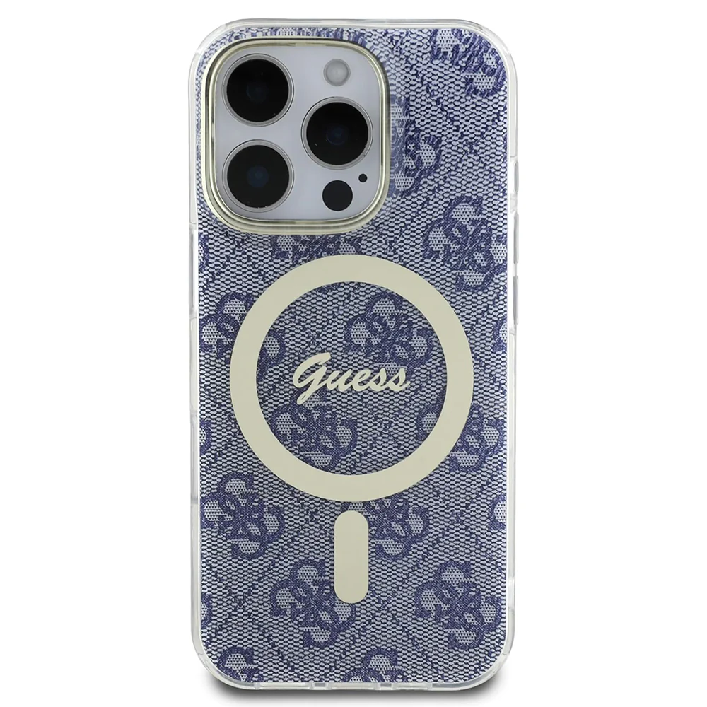 MagSafe Case for Apple iPhone 16 Pro, Guess, IML 4G, Blue - Image 3
