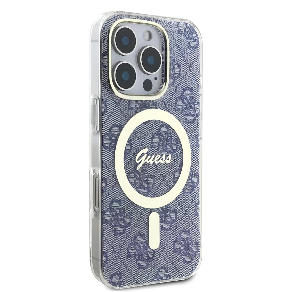 MagSafe Case for Apple iPhone 16 Pro, Guess, IML 4G, Blue - Image 4