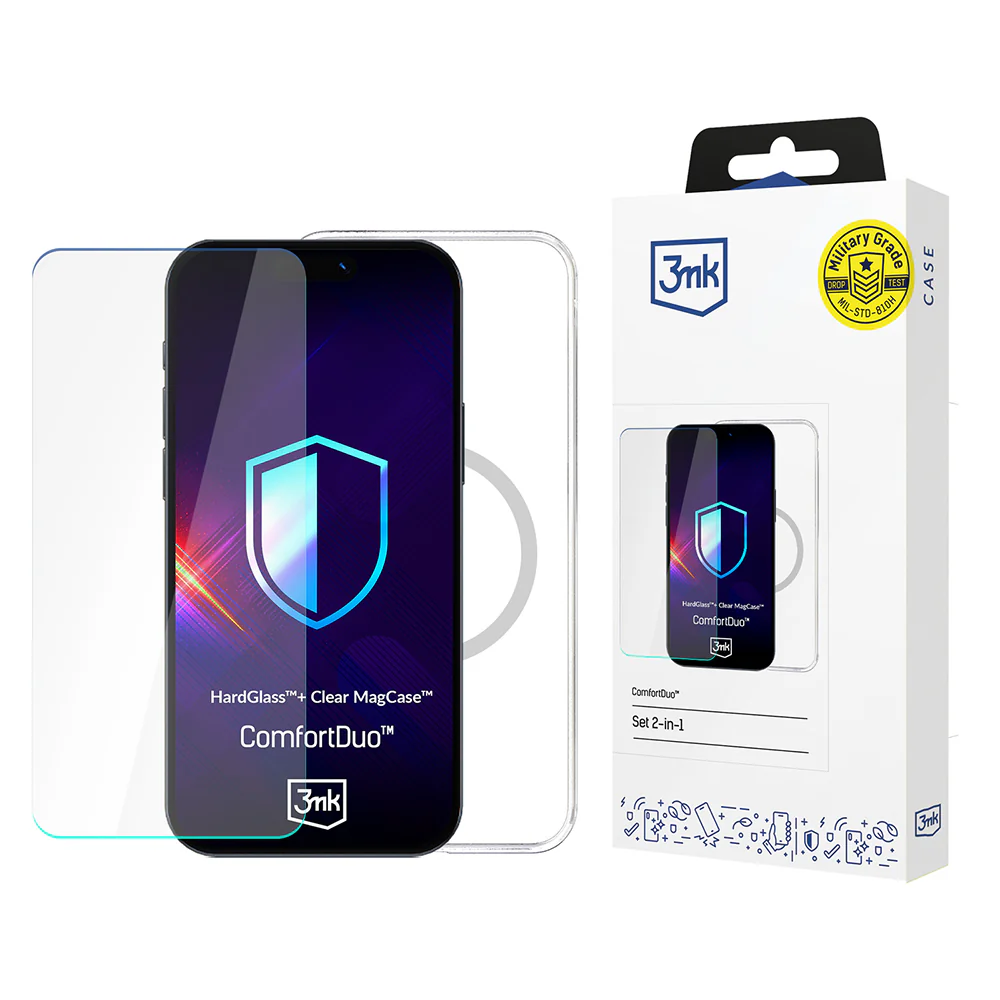 MagSafe Case for Apple iPhone 16 Pro Max, 3MK, ComfortDuo, Transparent