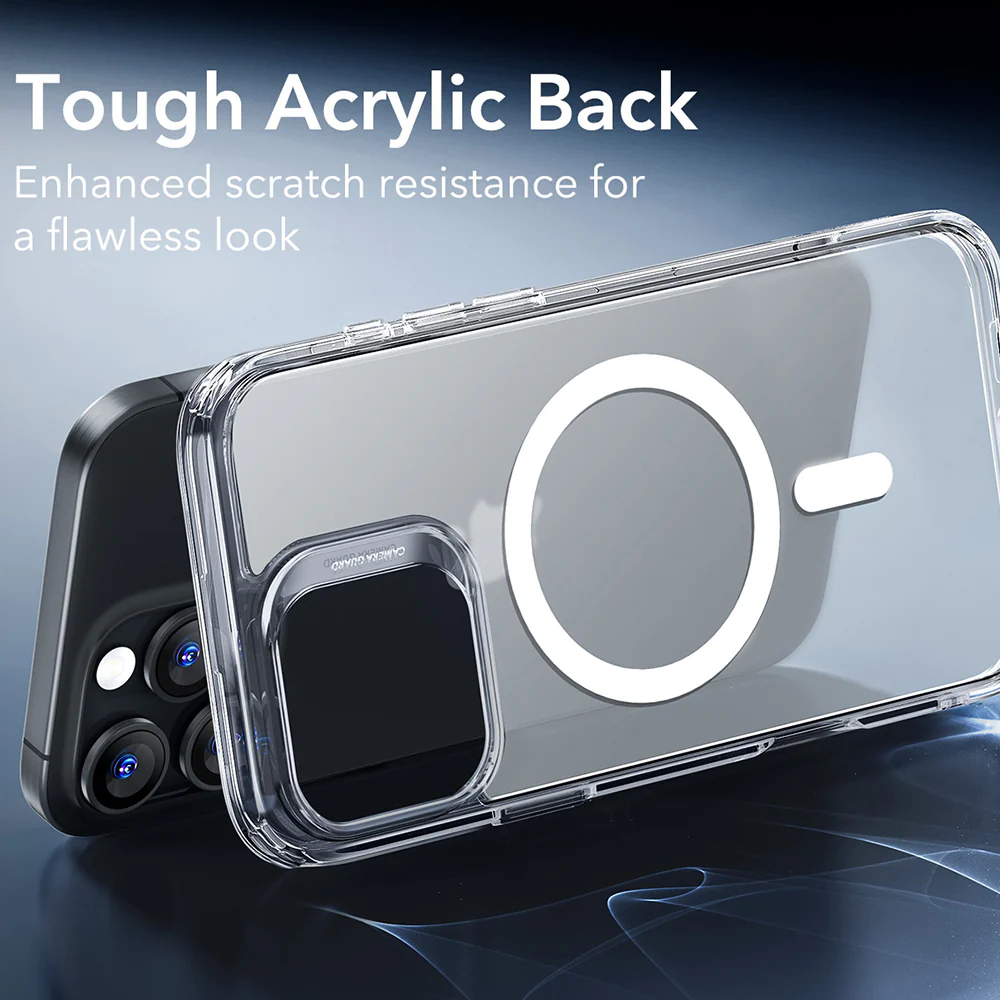 MagSafe Case for Apple iPhone 16 Pro Max, ESR, Classic Hybrid, Satin Transparent - Image 6