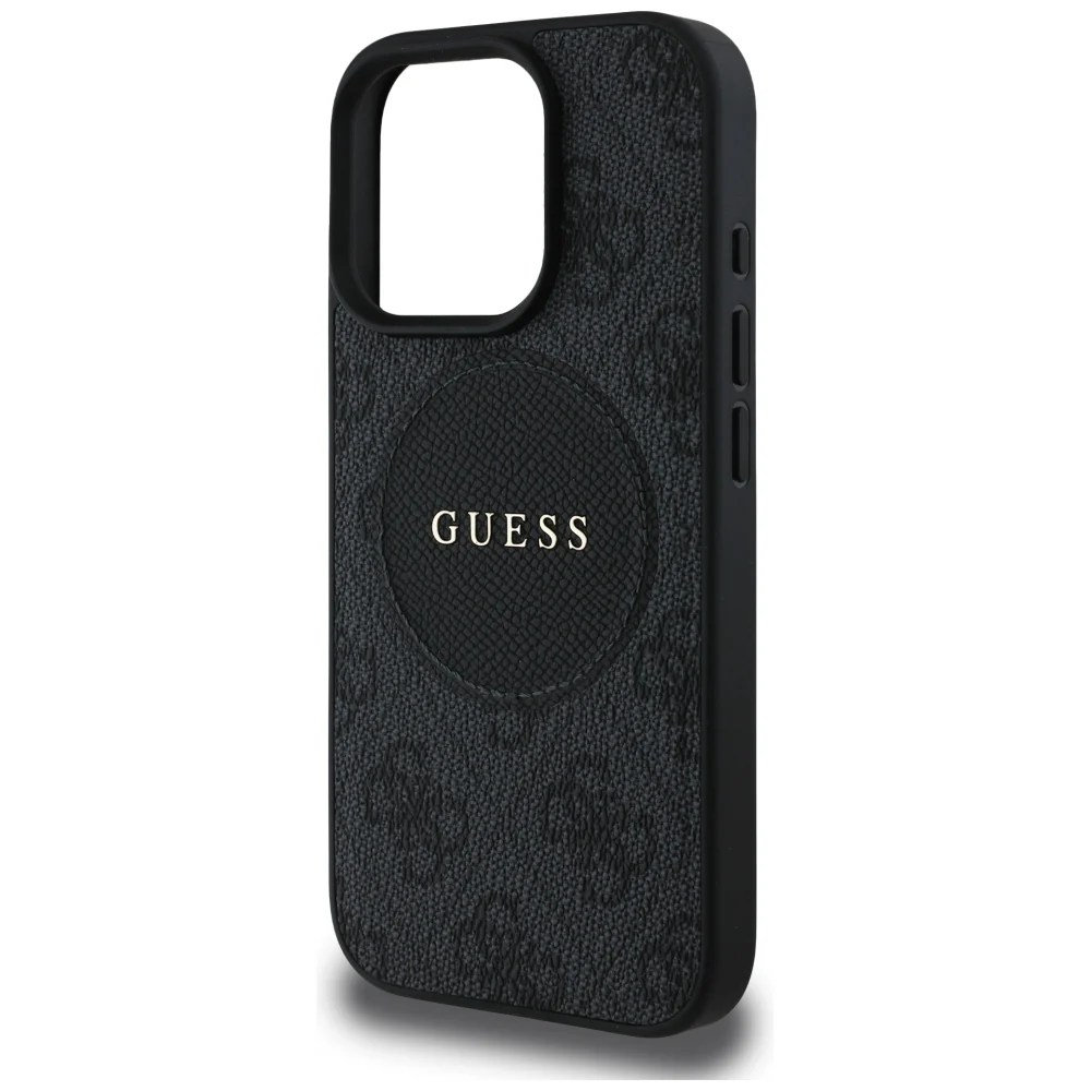 MagSafe Case for Apple iPhone 16 Pro Max, Guess, 4G Circle Classic Logo, Black - Image 6