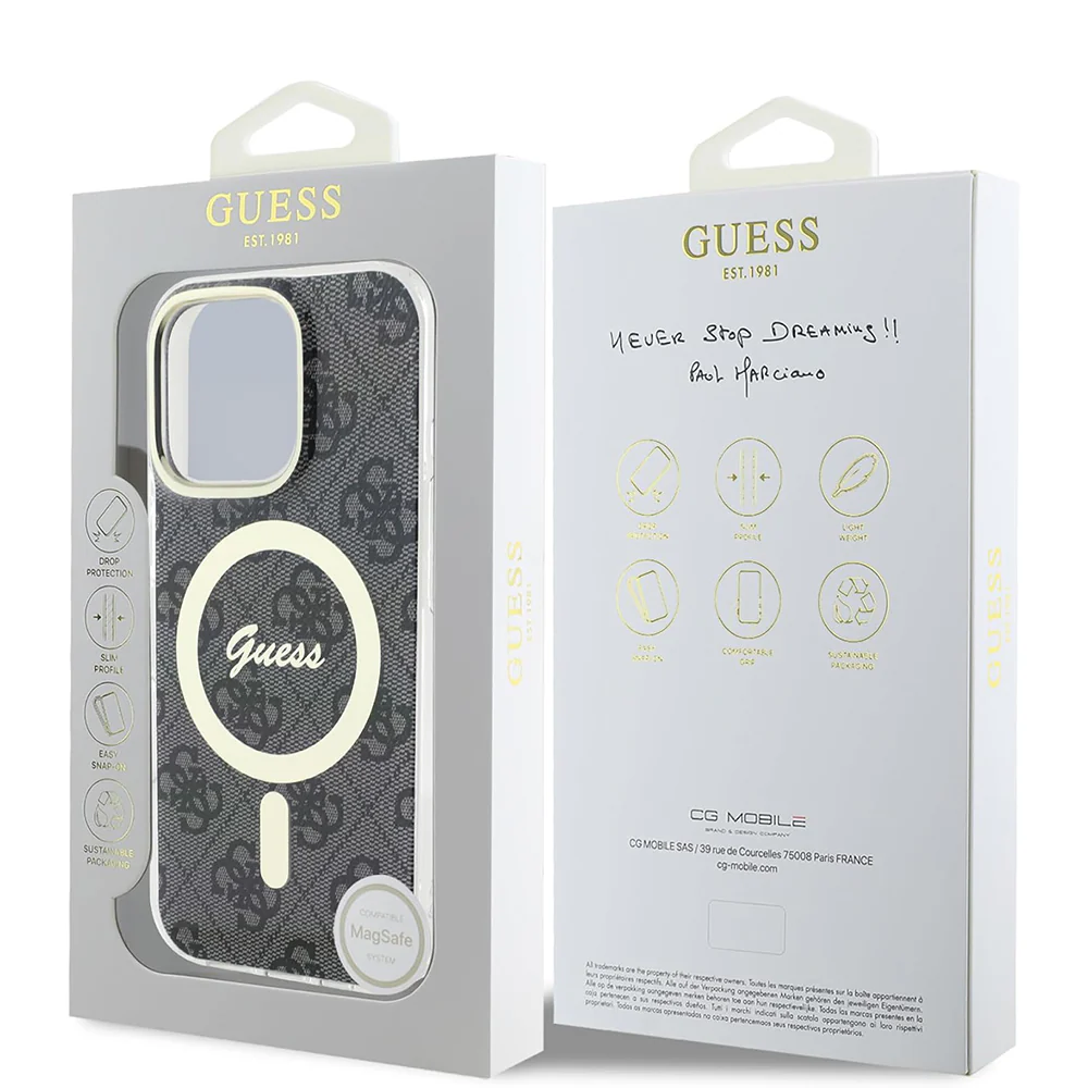 MagSafe Case for Apple iPhone 16 Pro Max, Guess, IML 4G, Black - Image 7
