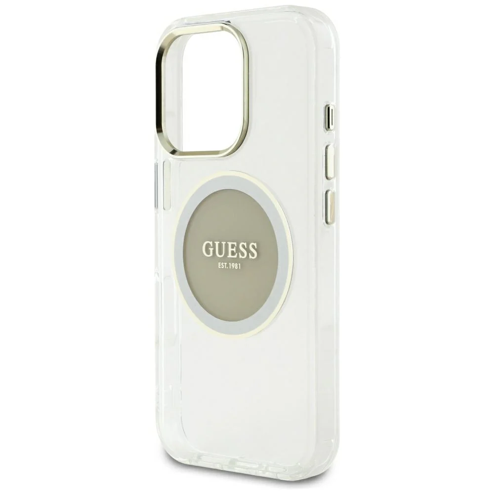 MagSafe Case for Apple iPhone 16 Pro Max, Guess, IML Metal Colored Circle, Gray - Image 6