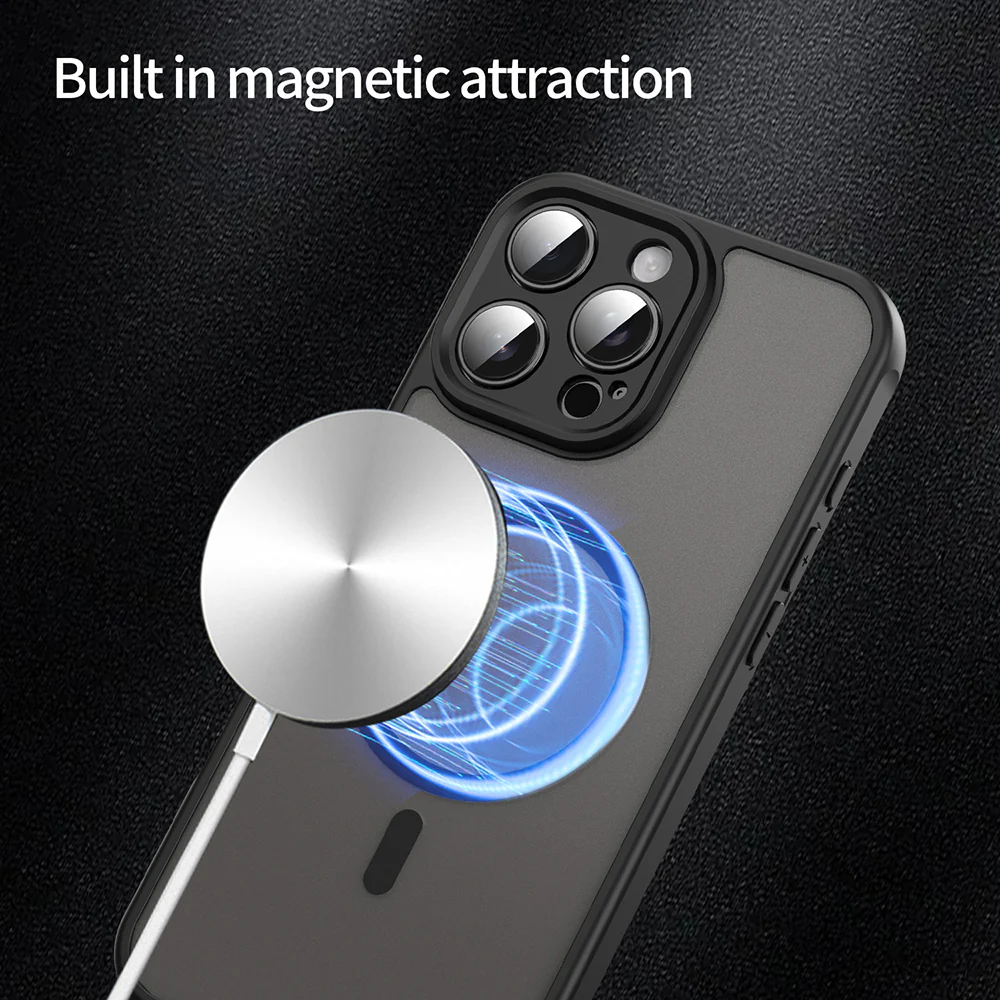 MagSafe Case for Apple iPhone 16 Pro Max, Techsuit, HaloFrost II, Black - Image 5