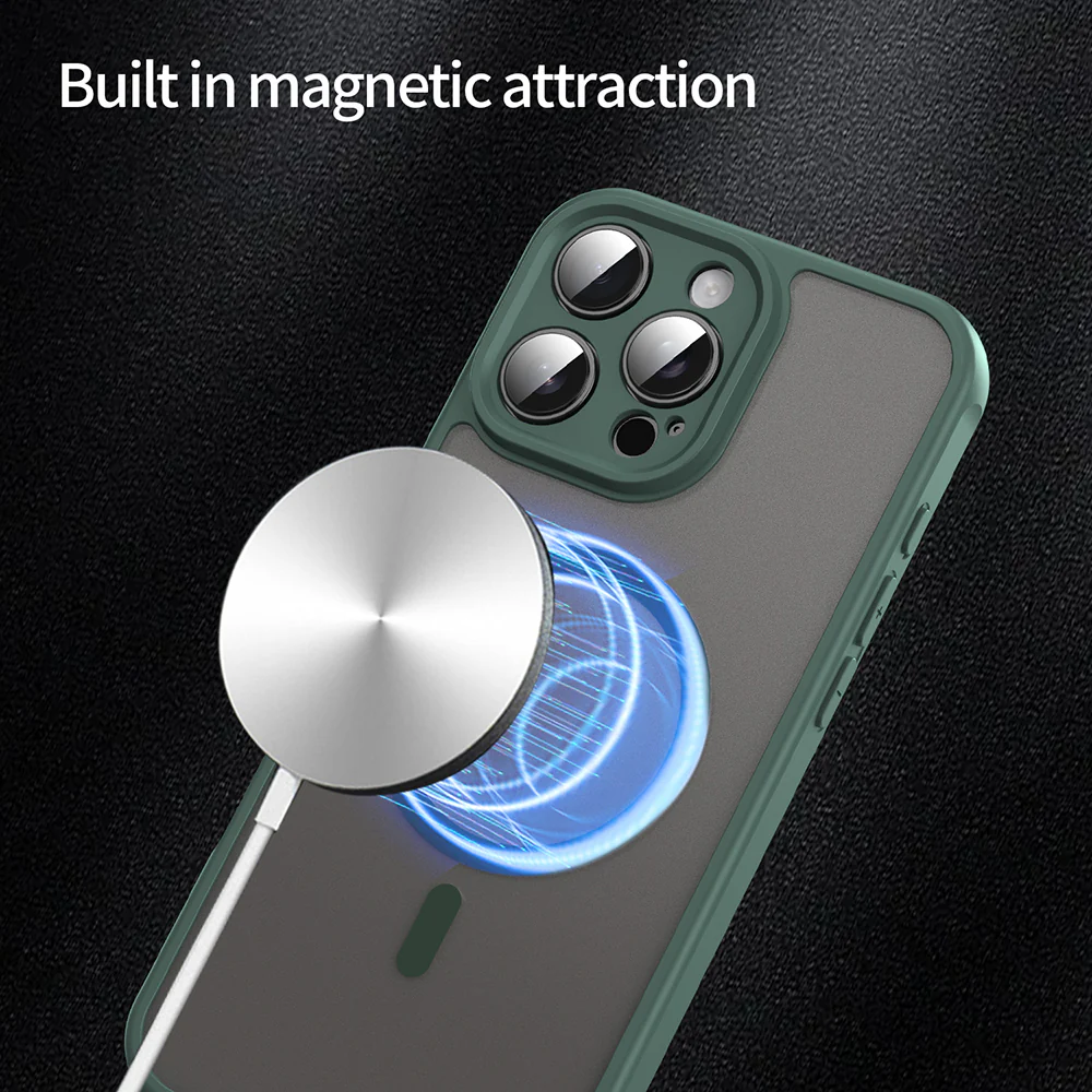MagSafe Case for Apple iPhone 16 Pro Max, Techsuit, HaloFrost II, Green - Image 6