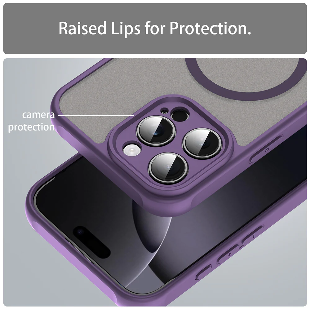 MagSafe Case for Apple iPhone 16 Pro Max, Techsuit, HaloFrost II, Purple - Image 4