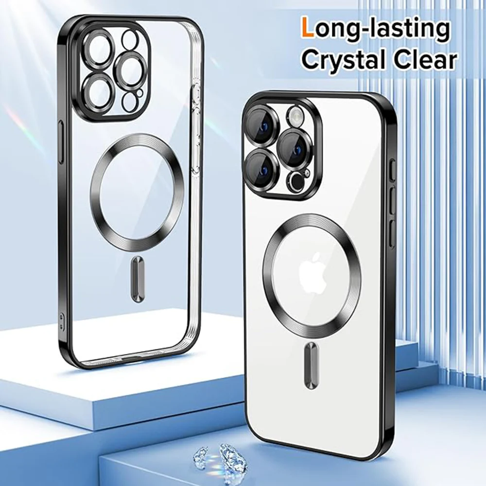 MagSafe Case for Apple iPhone 16 Pro Max, Techsuit, Luxury Crystal, Light Purple - Image 2