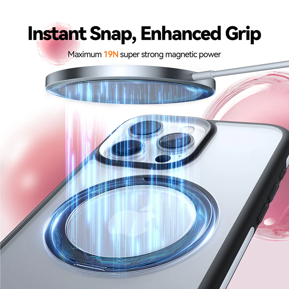 MagSafe Case for Apple iPhone 16 Pro Max, Torras, Ostand R Fusion, Black - Image 2