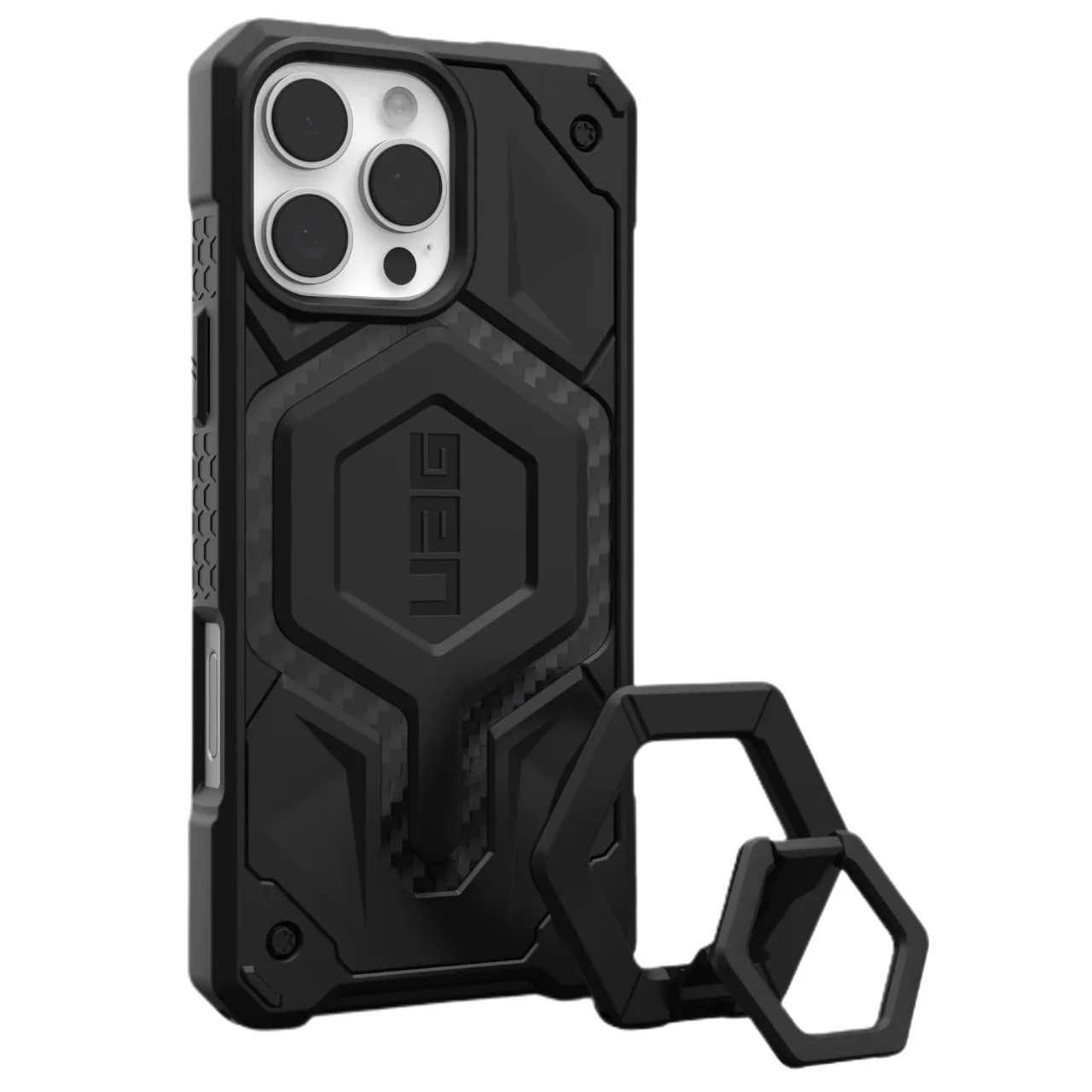 MagSafe Case for Apple iPhone 16 Pro Max, Urban Armor Gear, Monarch Pro Carbon Bundle, Black - Image 3