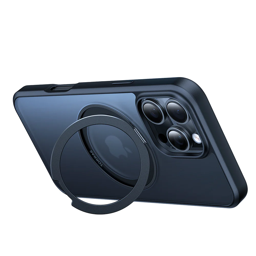 MagSafe Case for Apple iPhone 16 Pro, Torras, Ostand Pro, Black - Image 4
