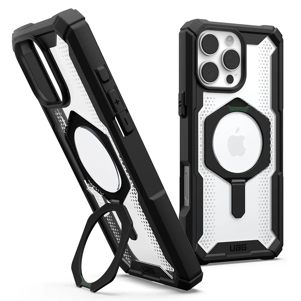 MagSafe Case for Apple iPhone 16 Pro, Urban Armor Gear, Plasma XTE, Transparent Black