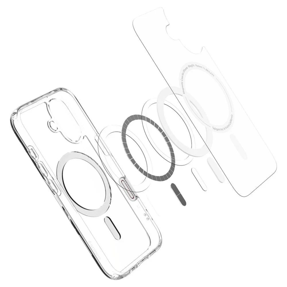 MagSafe Case for Apple iPhone 16, Spigen, Ultra Hybrid T, White ACS09073 - Image 7