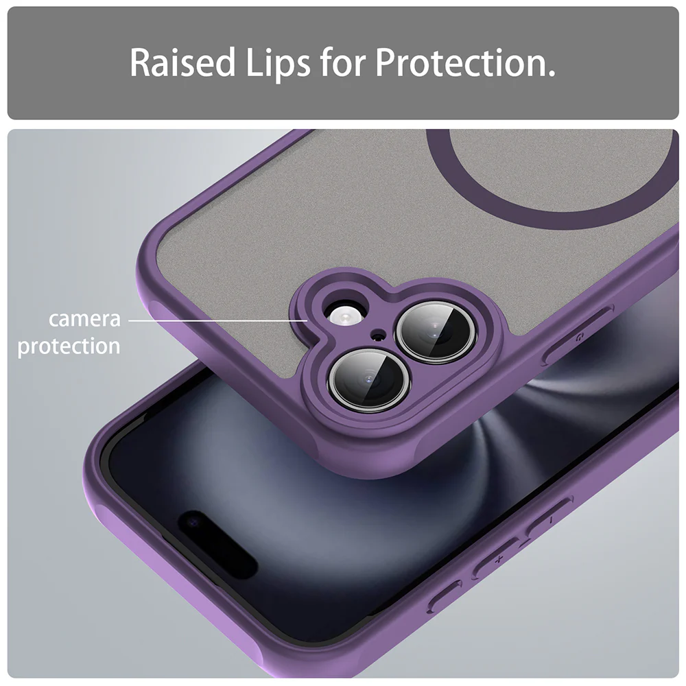 MagSafe Case for Apple iPhone 16, Techsuit, HaloFrost II, Purple - Image 4