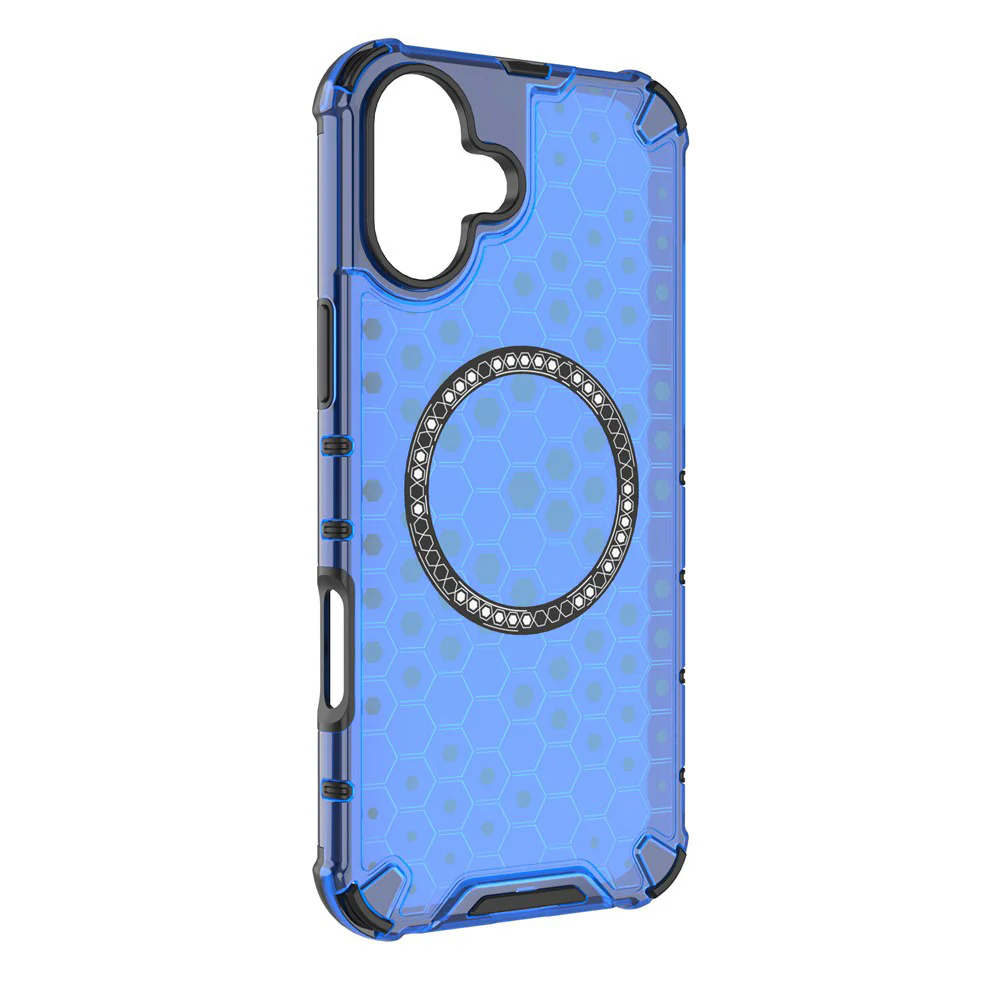 MagSafe Case for Apple iPhone 16, Techsuit, HoneyComb Shield, Blue - Image 4