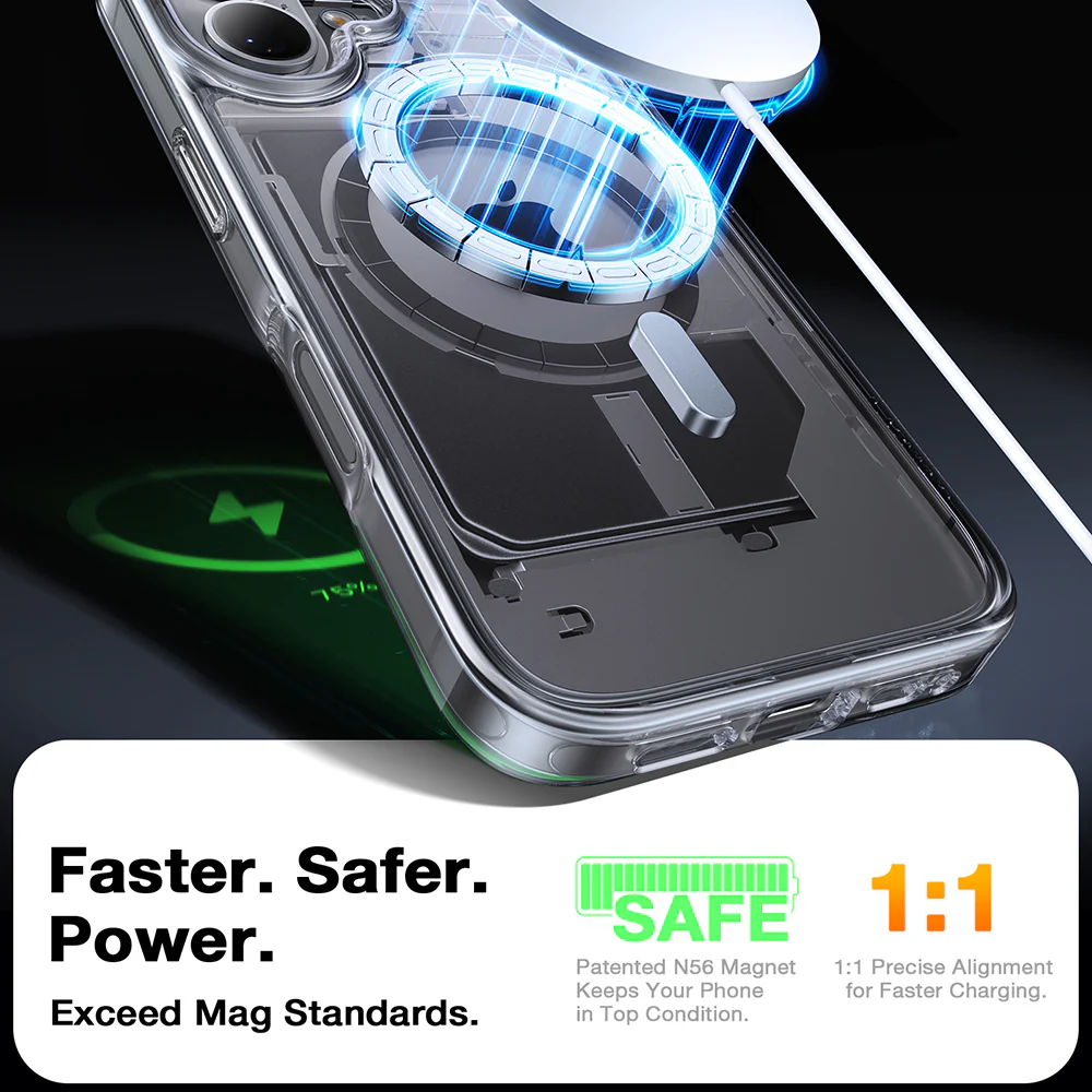 MagSafe Case for Apple iPhone 16, Torras, Diamond, Transparent - Image 3