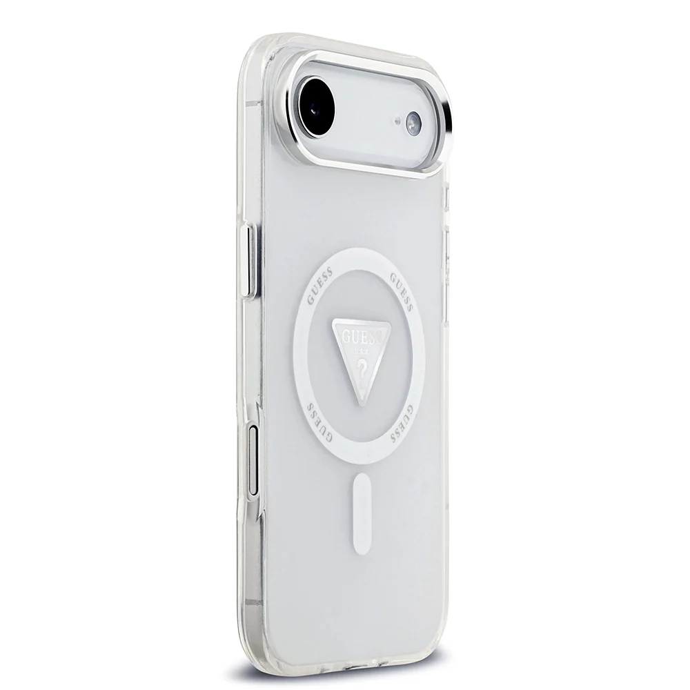 MagSafe Case for Apple iPhone 17 Air, Guess, IML Gradient Triangle Logo, Transparent - Image 3