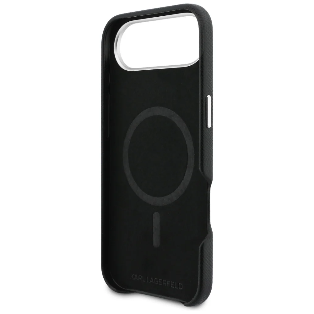 MagSafe Case for Apple iPhone 17 Air, Karl Lagerfeld, Karl & Choupette Head's Pin, Black - Image 4