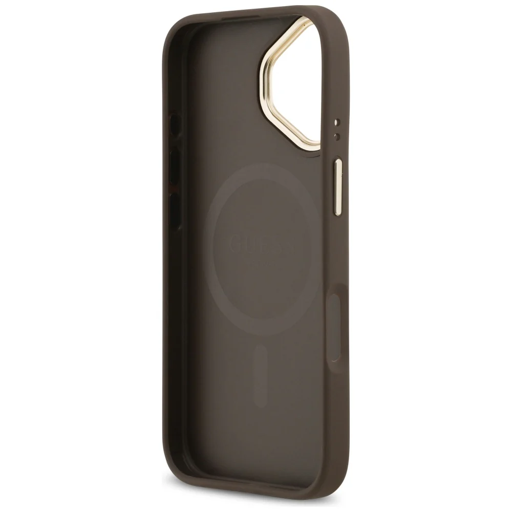 MagSafe Case for Apple iPhone 17, Guess, 4G Stripe, Brown - Image 6