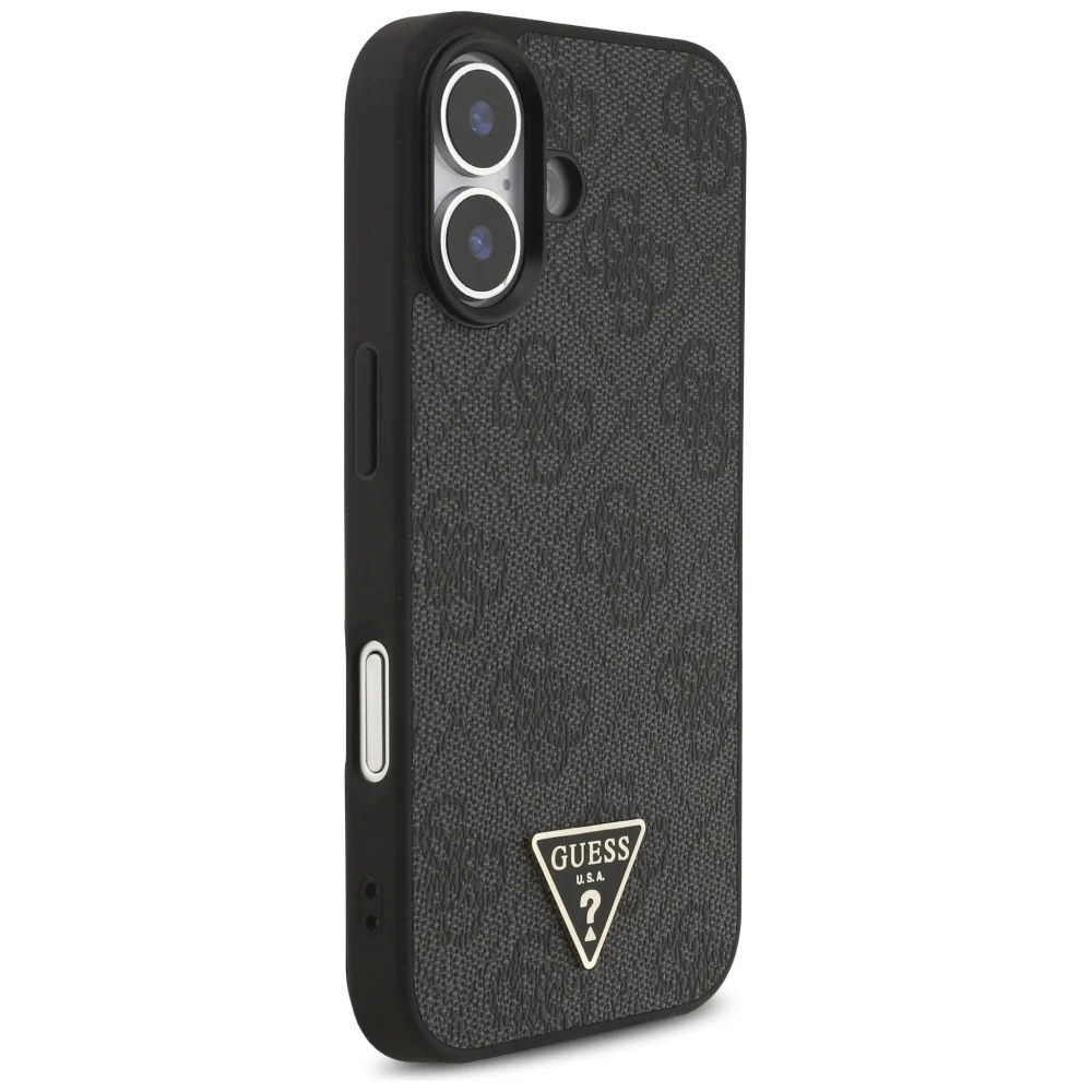 MagSafe Case for Apple iPhone 17, Guess, 4G Triangle Logo with Cord Strap, Black - Image 3