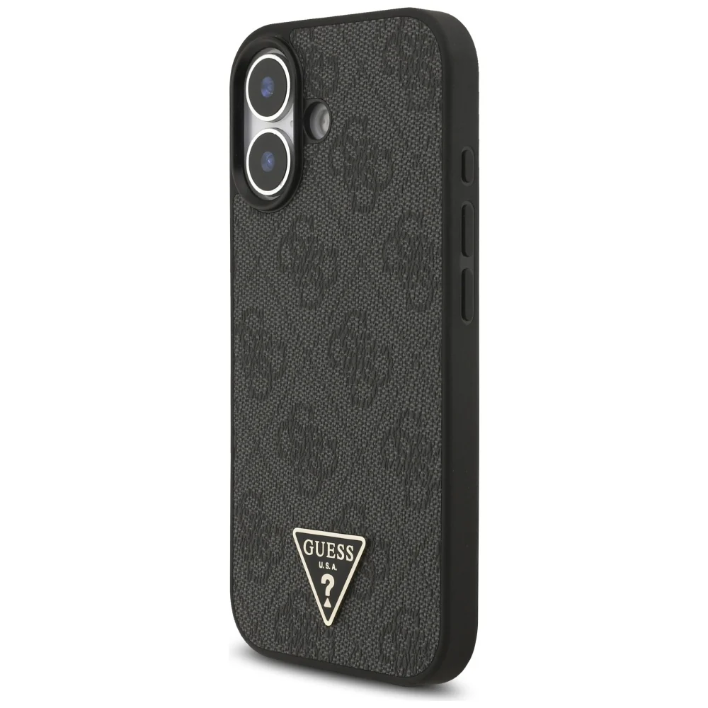 MagSafe Case for Apple iPhone 17, Guess, 4G Triangle Logo with Cord Strap, Black - Image 4