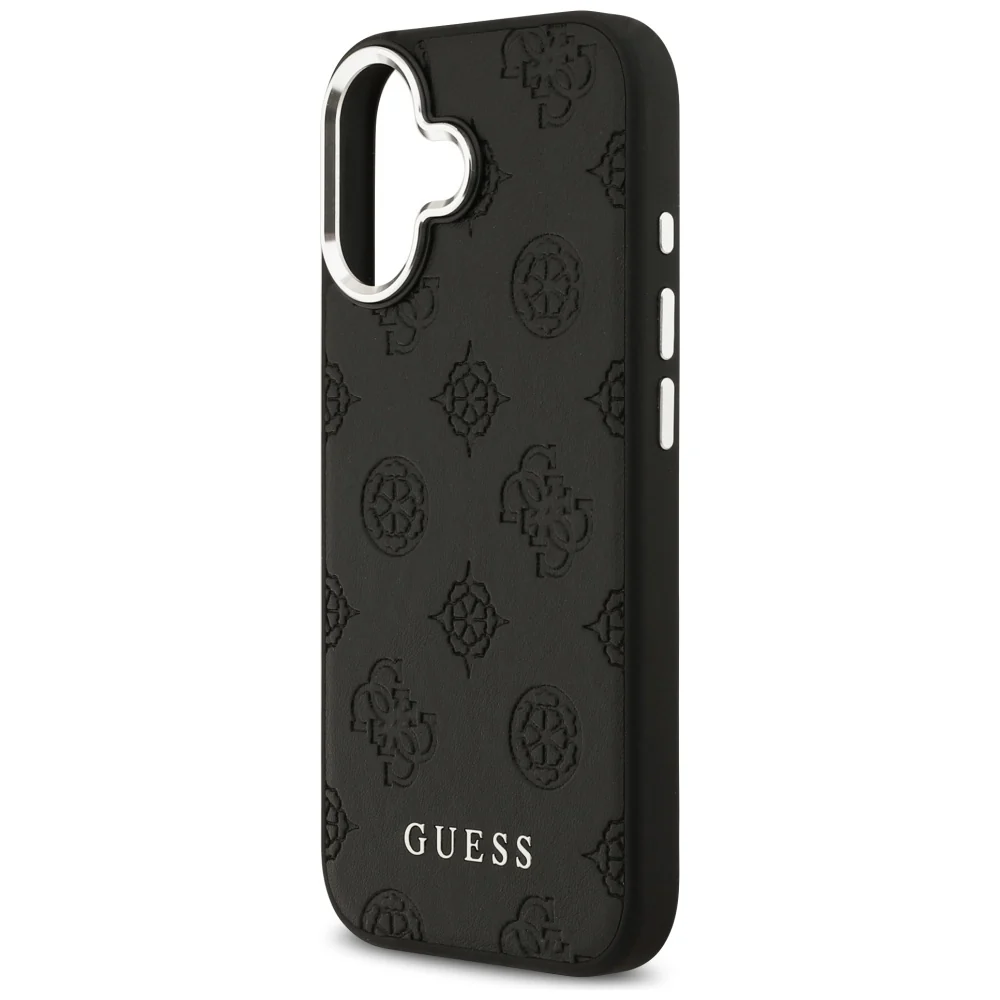 MagSafe Case for Apple iPhone 17, Guess, Peony Hot Stamp Script, Black - Image 6