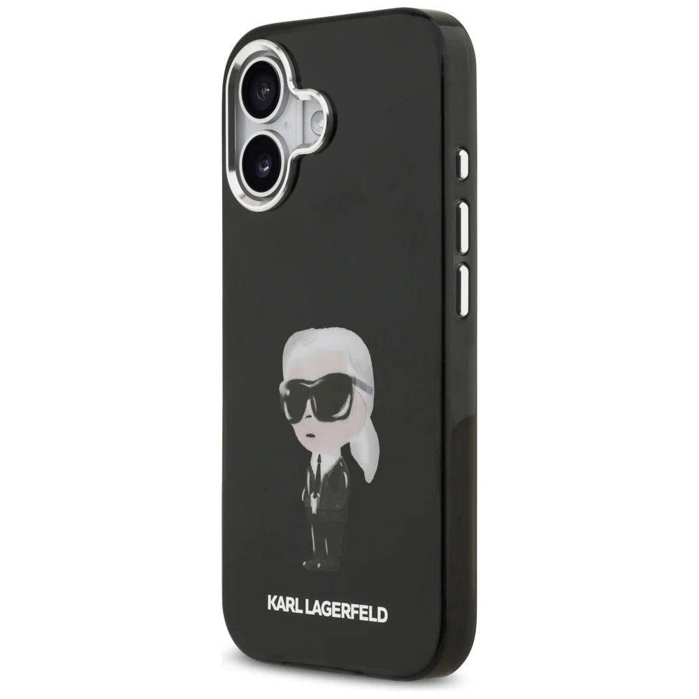 MagSafe Case for Apple iPhone 17, Karl Lagerfeld, IML Aquarelle Karl Ikonik, Black - Image 5