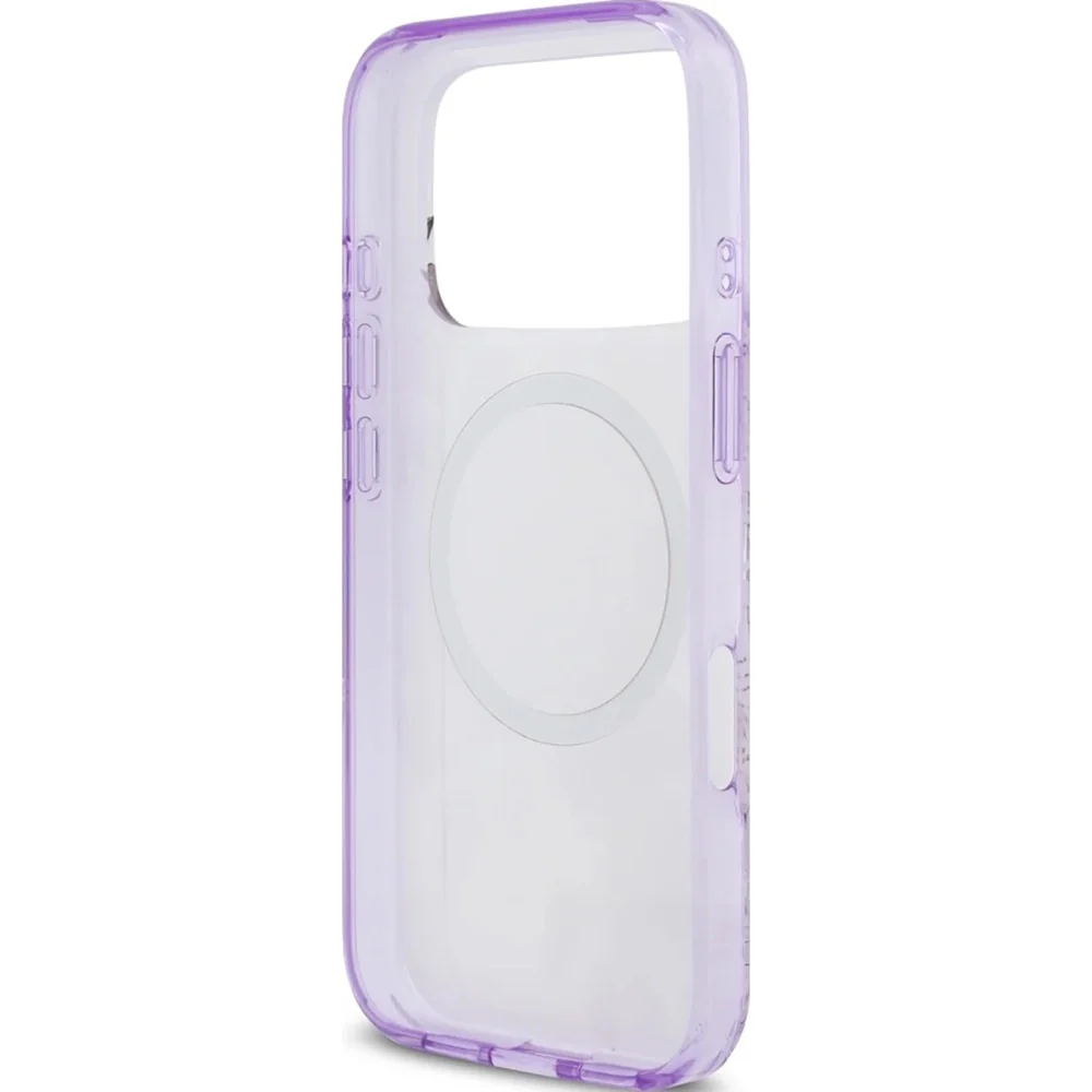 MagSafe Case for Apple iPhone 17 Pro, Guess, IML Flower & Tonal Circle, Purple - Image 7