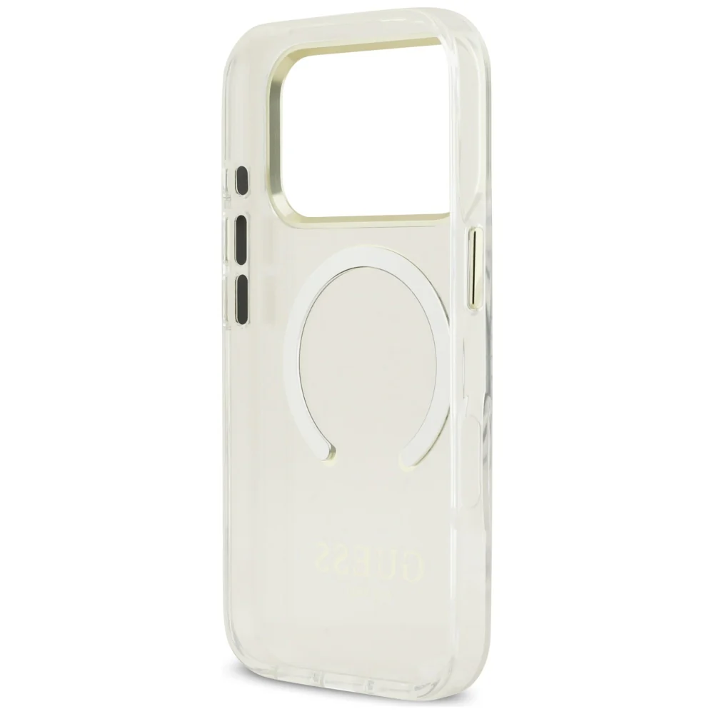 MagSafe Case for Apple iPhone 17 Pro, Guess, Metal Outline, Gold - Image 5