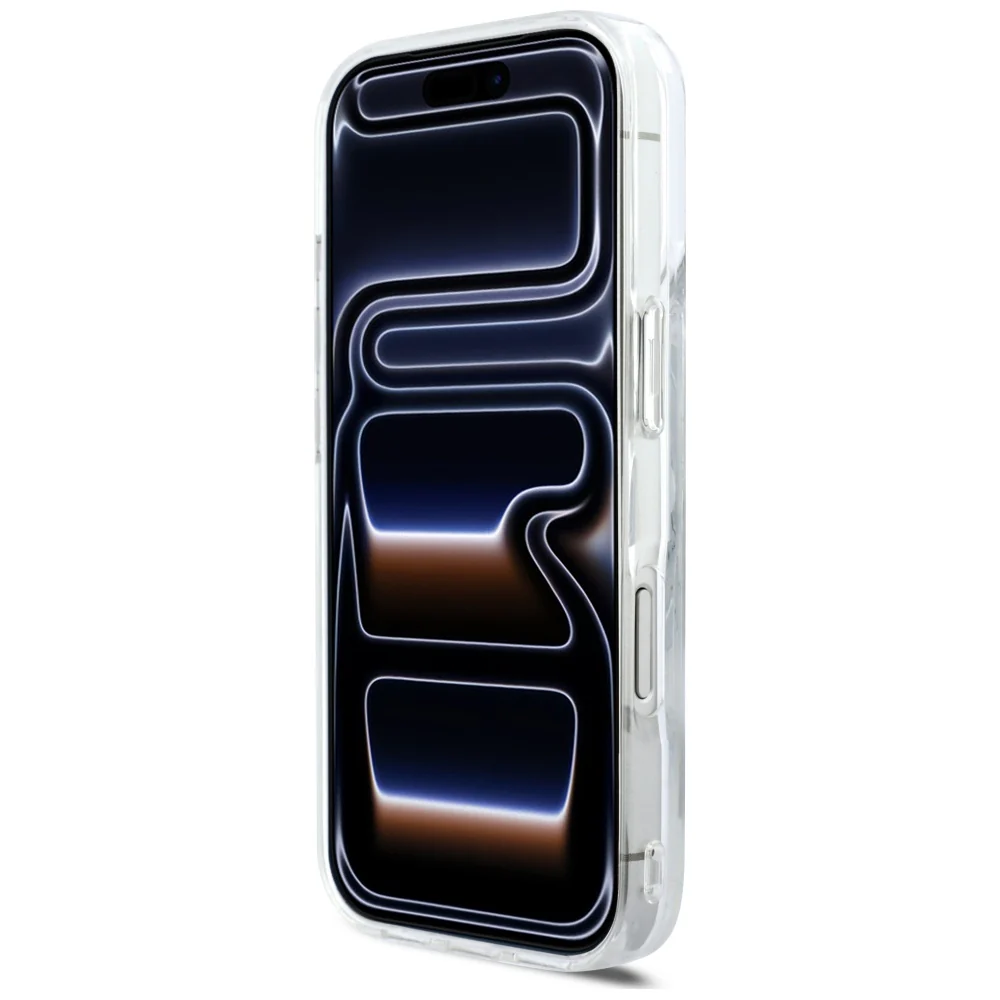 MagSafe Case for Apple iPhone 17 Pro, Karl Lagerfeld, Glitter Karl Script Logo, Transparent - Image 6