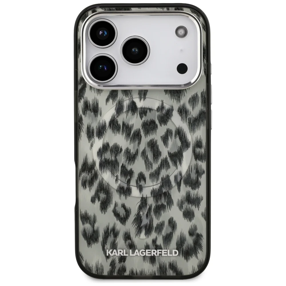 MagSafe Case for Apple iPhone 17 Pro, Karl Lagerfeld, IML Leopard Pattern, Brown - Image 2